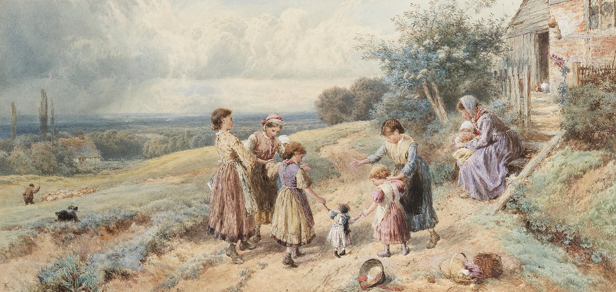 Lærer Dolly at gå af Myles Birket Foster
