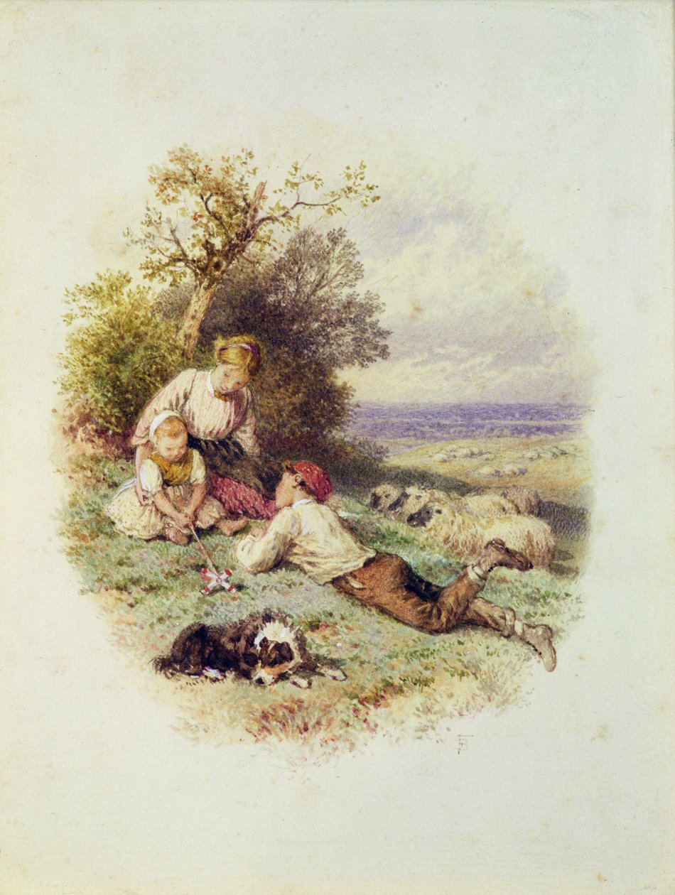 Den unge hyrde af Myles Birket Foster
