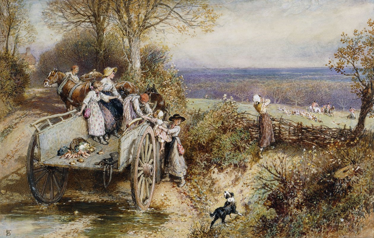 Et kig på hundene: "Her kommer de", af Myles Birket Foster