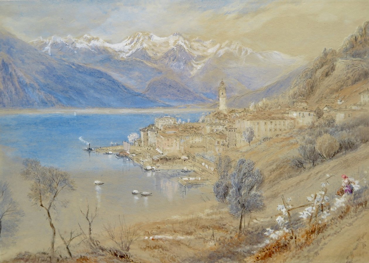 Bellagio, ved bredden af Comosøen af Myles Birket Foster