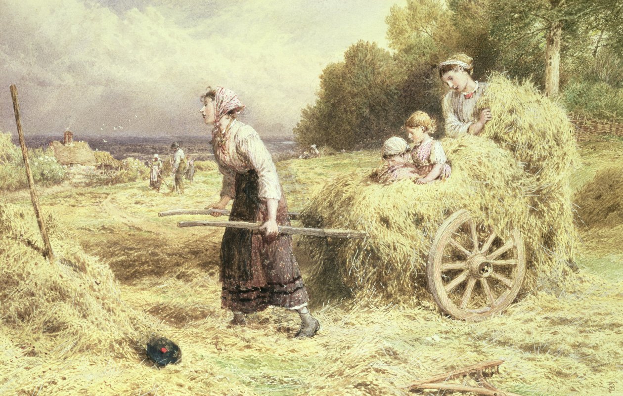 Haytime, ca. 1860 (akvarel og kropsfarve på papir) af Myles Birket Foster