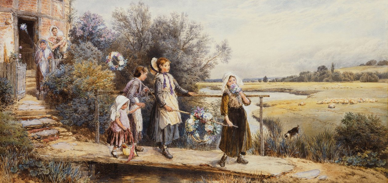 1. maj-guirlander, af Myles Birket Foster