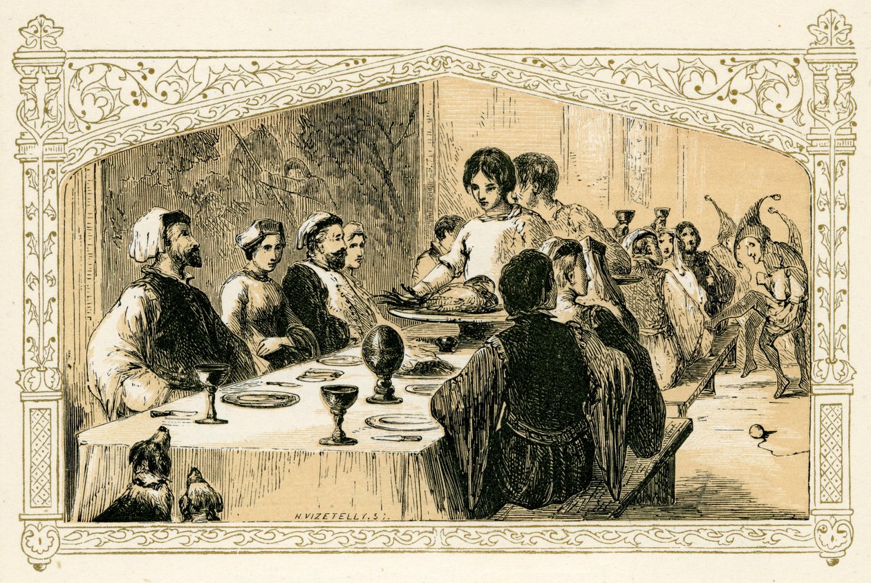 Middelalderlig julefest af Myles Birket Foster