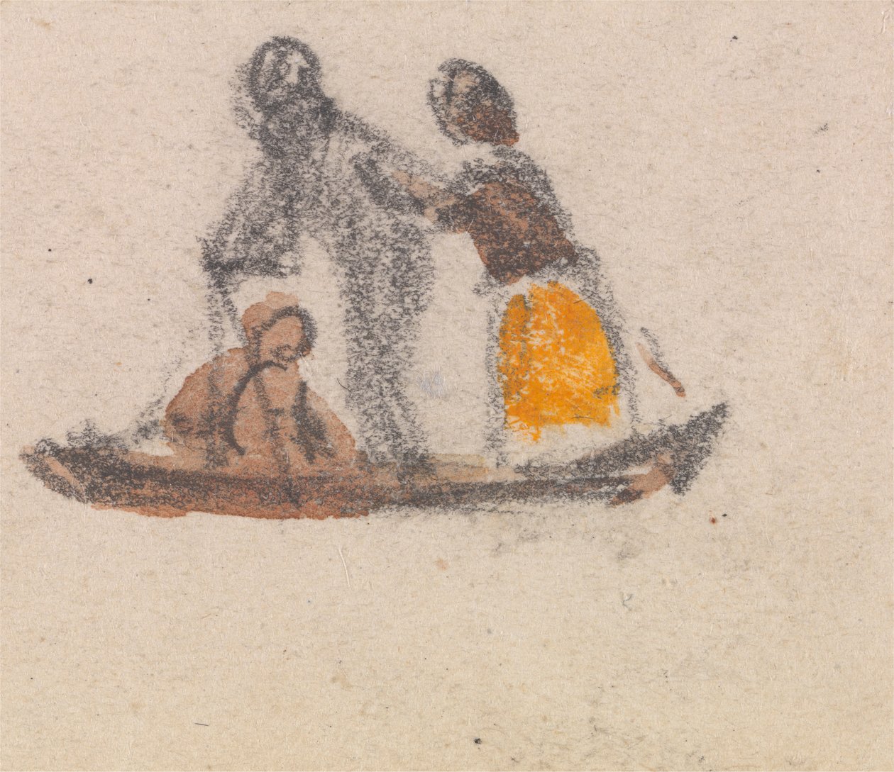 En af en gruppe på tre studier af gondoler af Myles Birket Foster