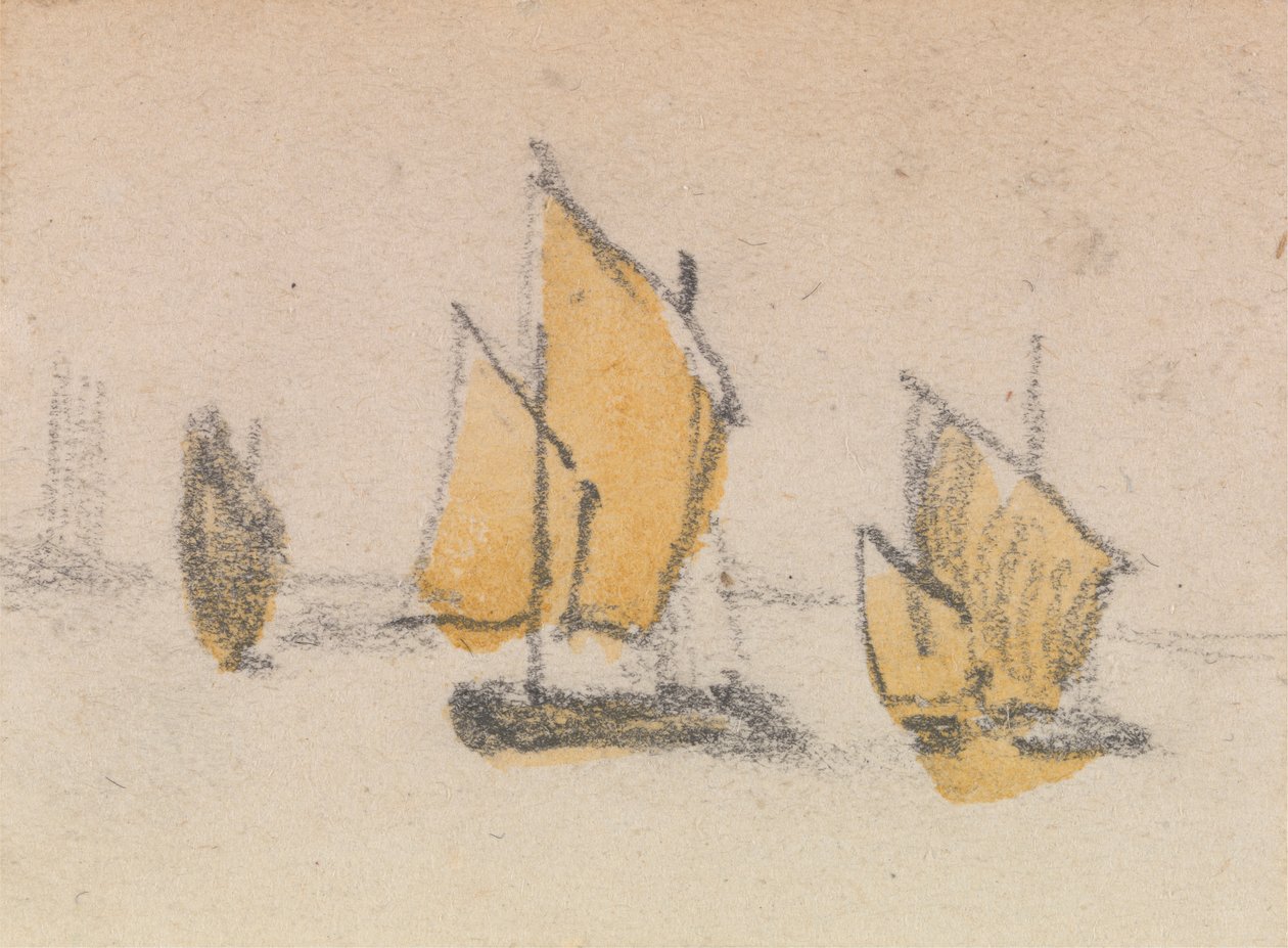 En af en gruppe på tre undersøgelser af den venetianske lagune af Myles Birket Foster