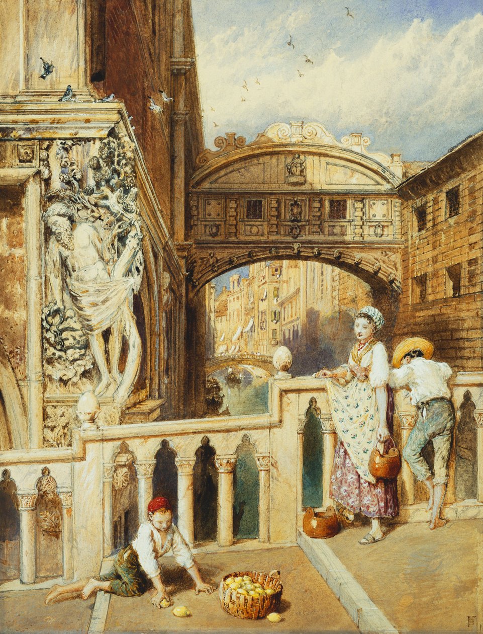 Sukkenes Bro, Venedig, af Myles Birket Foster