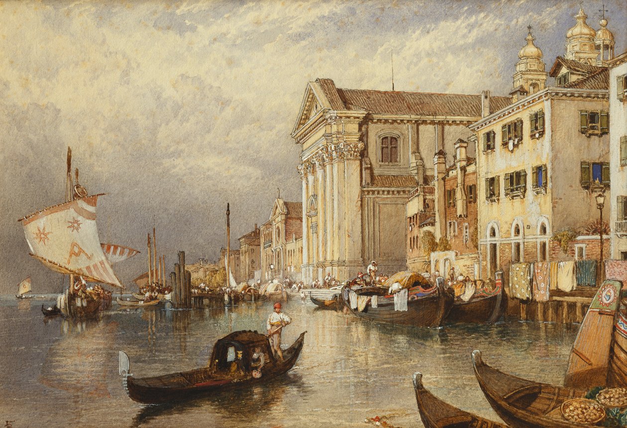 Santa Maria del Rosario-kirken eller Gesuati-kirken, Venedig, af Myles Birket Foster
