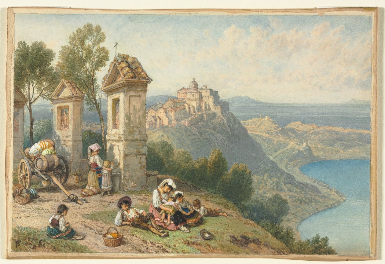 Udsigt over Castel Gandolfo, ca. 1870