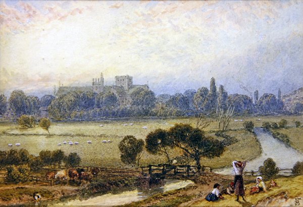 Winchester (akvarel på papir) af Myles Birket Foster