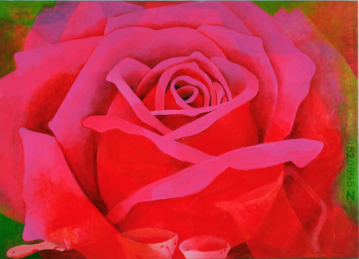 The Rose, 1995 (akryl på lærred) af Myung Bo Sim