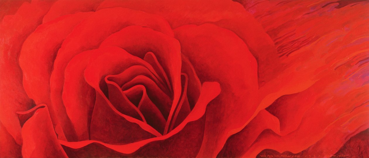 The Rose, in the Festival of Light, 1995 (akryl på lærred) af Myung Bo Sim