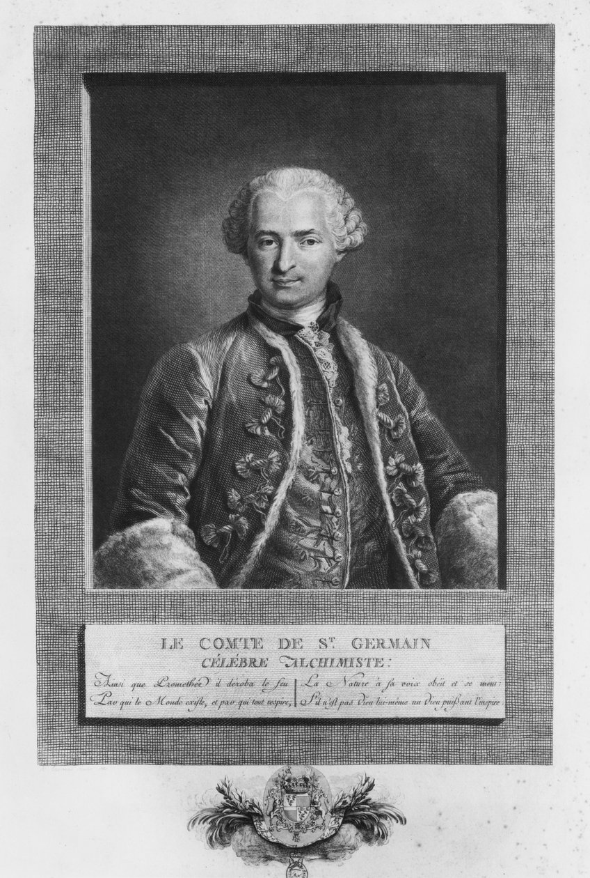 Greve af St. Germain, berømt alkymist, 1783 af N. Thomas