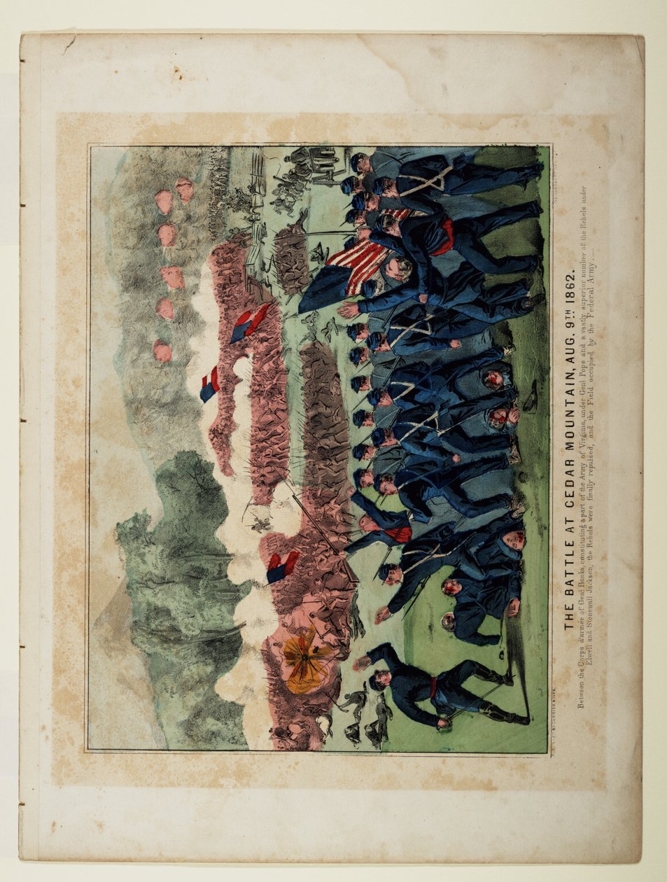 Slaget ved Cedar Mountain, 9. august 1862 af N. and Ives, J.M. Currier