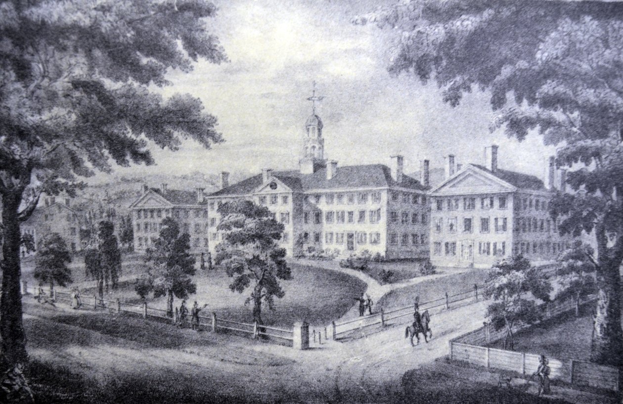 Currier & Ives Illustration 1800-tallet. Dartmouth College af N. and Ives, J.M. Currier