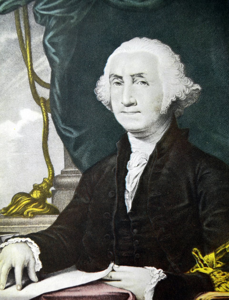 Currier & Ives Illustration 1800-tallet. George Washingtons første præsident i USA af N. and Ives, J.M. Currier