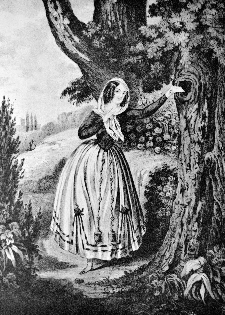 Currier & Ives Illustration 19. århundrede. Min første kærlighed af N. and Ives, J.M. Currier