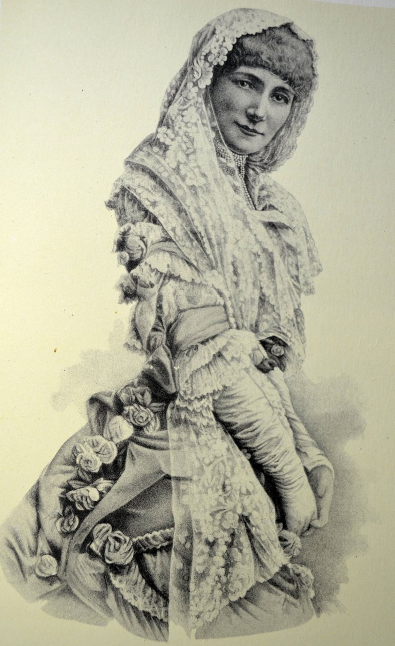 Currier & Ives Illustration 19. århundrede. Sarah Bernhardt (skuespillerinde) af N. and Ives, J.M. Currier