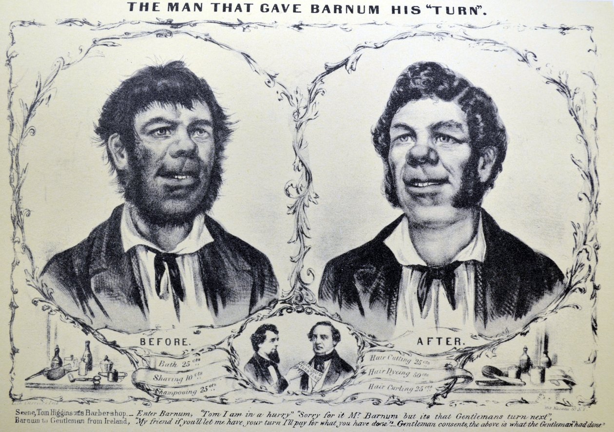 Currier & Ives Illustration 1800-tallet. Manden, der gav Barnum sin tur af N. and Ives, J.M. Currier