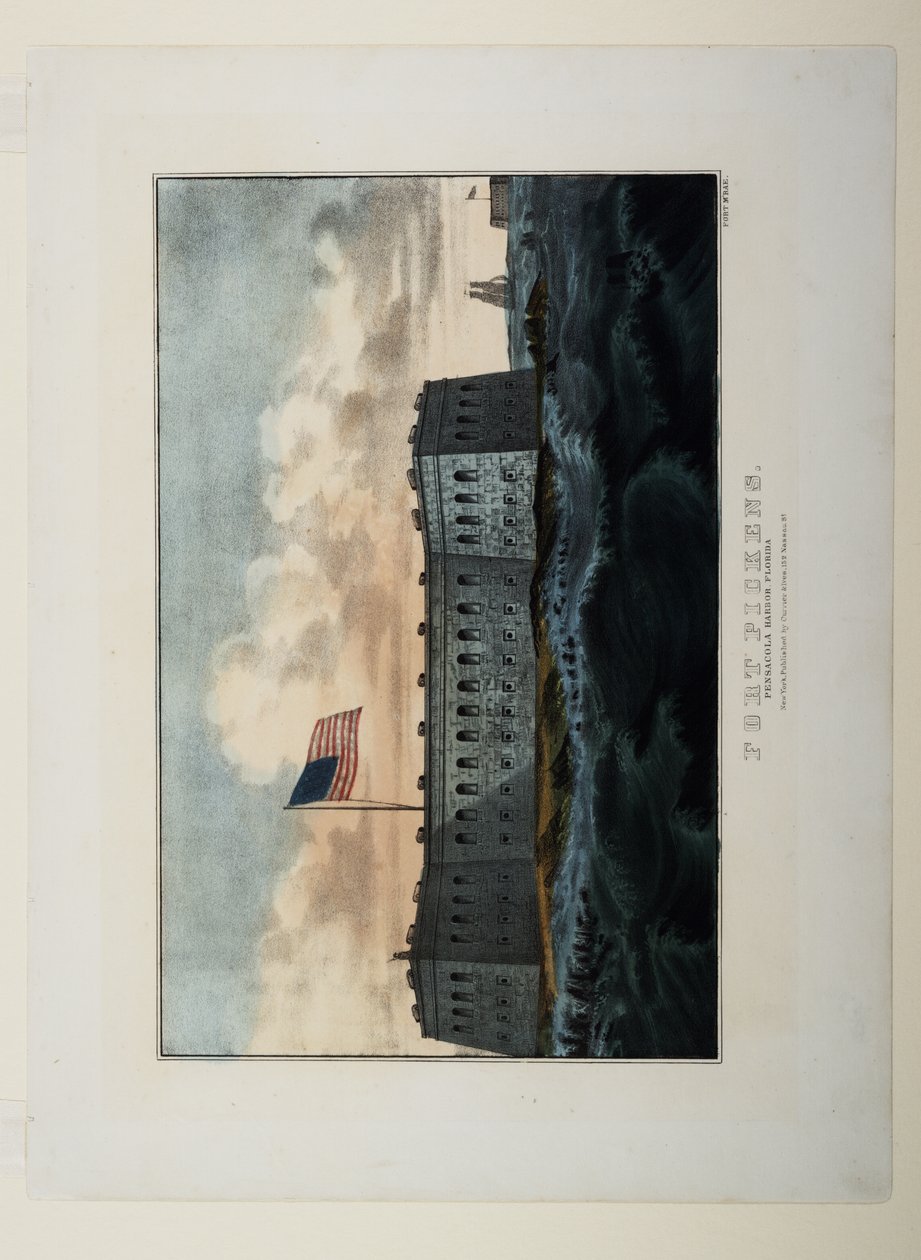 Fort Pickens, ca. 1862 af N. and Ives, J.M. Currier