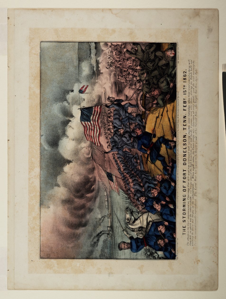 Storming af Fort Donelson, Tenn. feby. 15. 1862 af N. and Ives, J.M. Currier