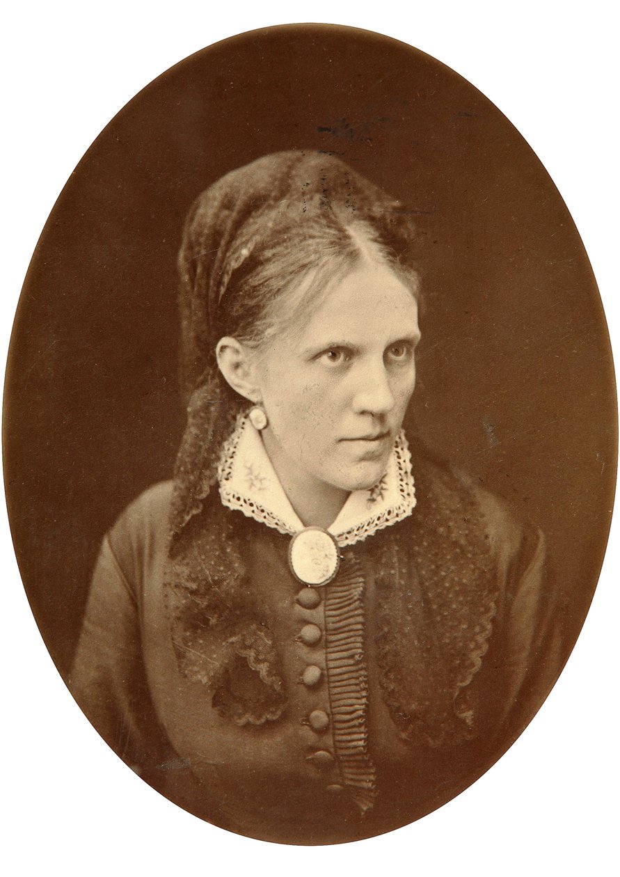 Anna Dostyevskaya, kone til den russiske forfatter Fjodor Dostoyevsky, slutningen af det 19. eller begyndelsen af det 20. århundrede af N.A. Lorenkovich