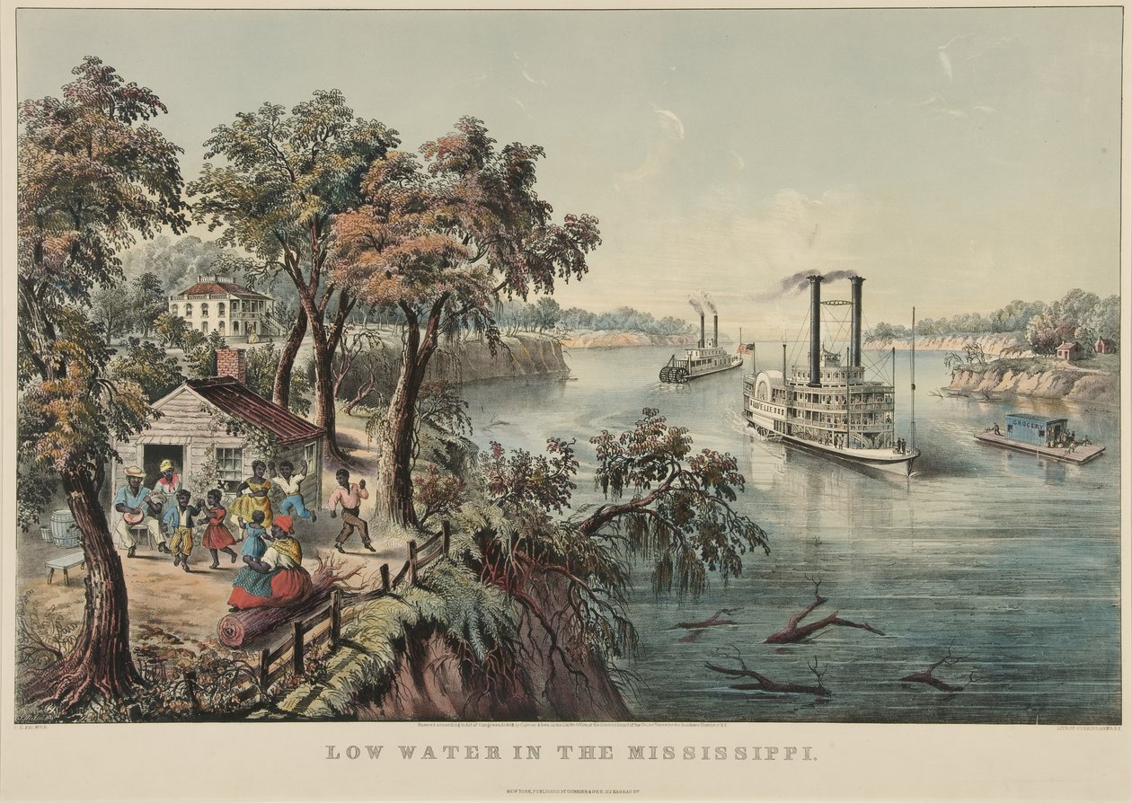 Lavvande i Mississippi, 1868 af Nathaniel Currier
