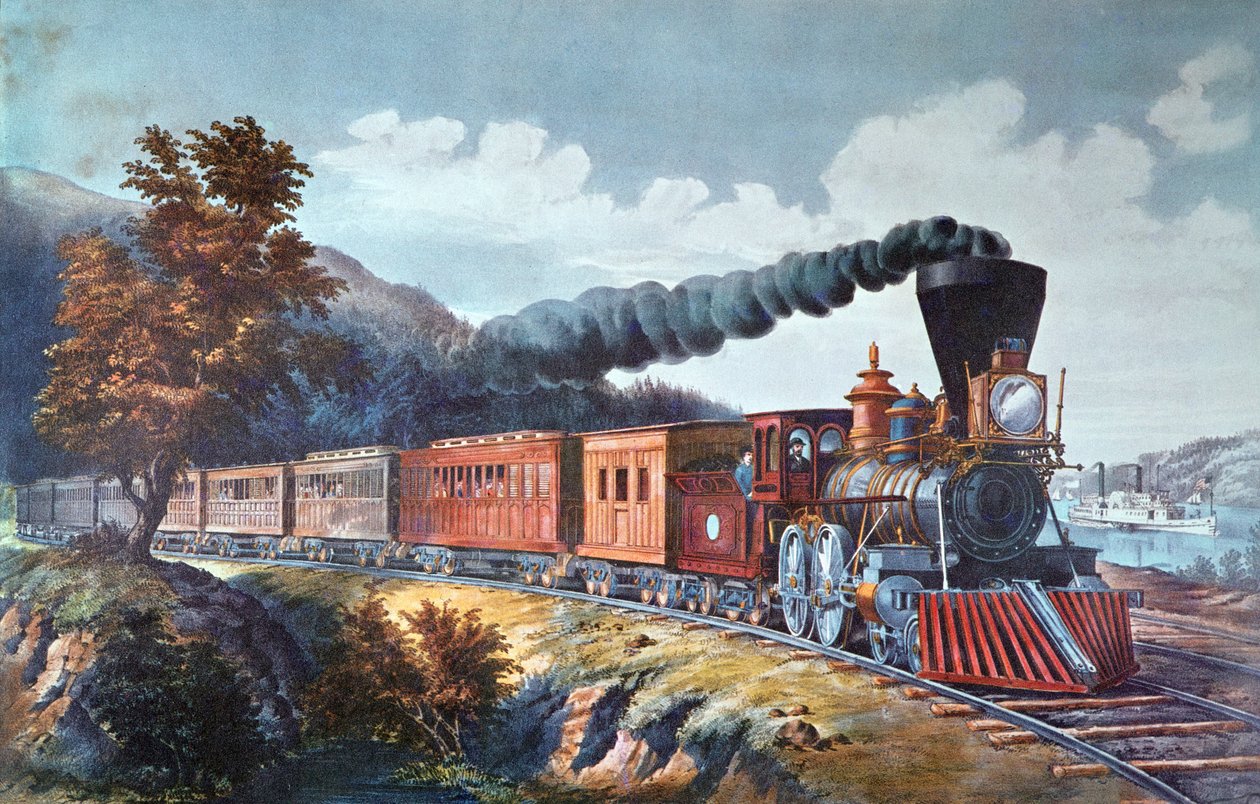 American Express-tog af Currier and Ives