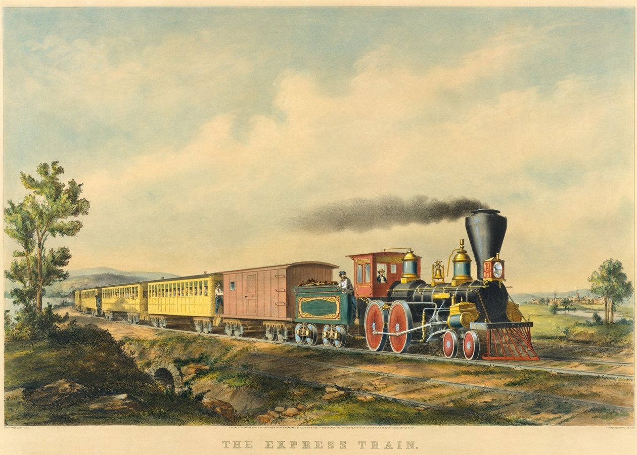 Lyntog af Currier and Ives