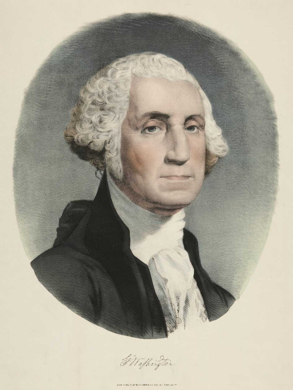 George Washington (farvelitografi) af Currier and Ives