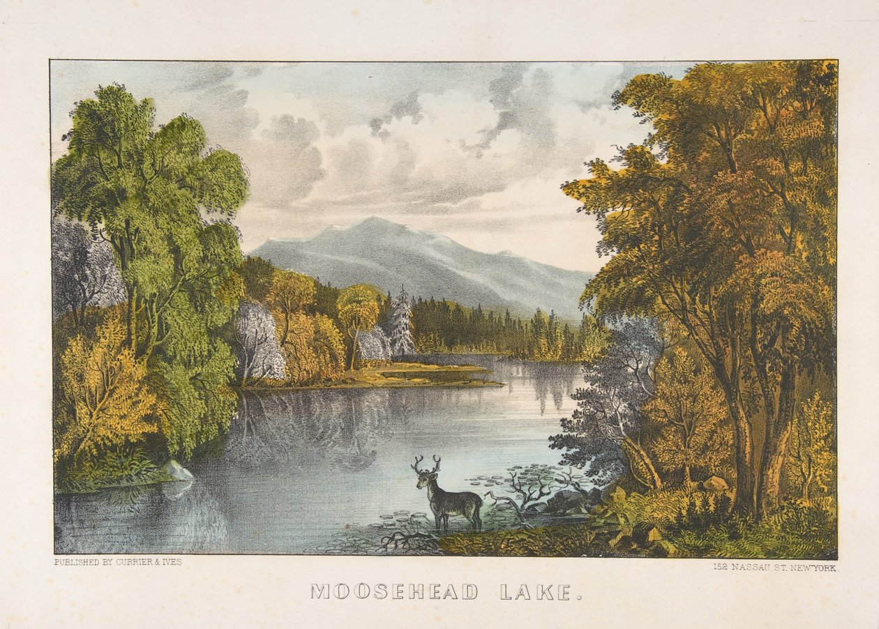 Moosehead Lake, Maine af Currier and Ives