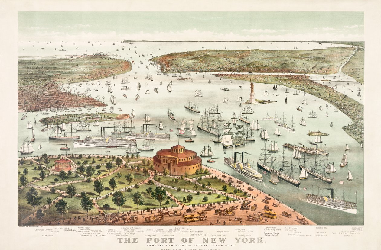 The Port of New York af Currier & Ives af Currier and Ives