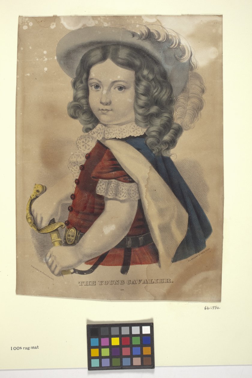 Den unge kavaler (håndkoloreret litografi) af N. and Ives J.M. (1824 95) Currier