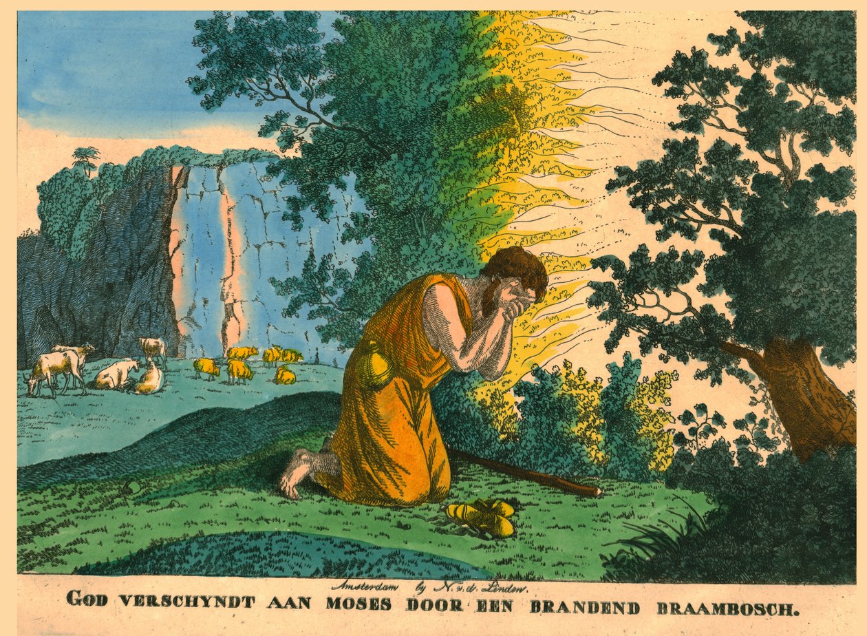 Moses og den brændende busk. af N v d Linden