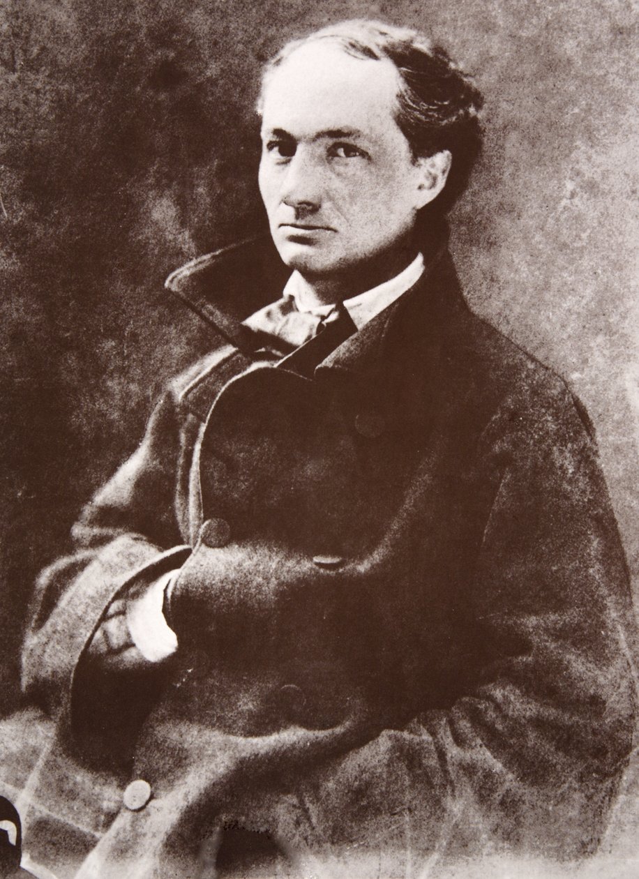 Charles Baudelaire, 1855 (fotografering) af Nadar