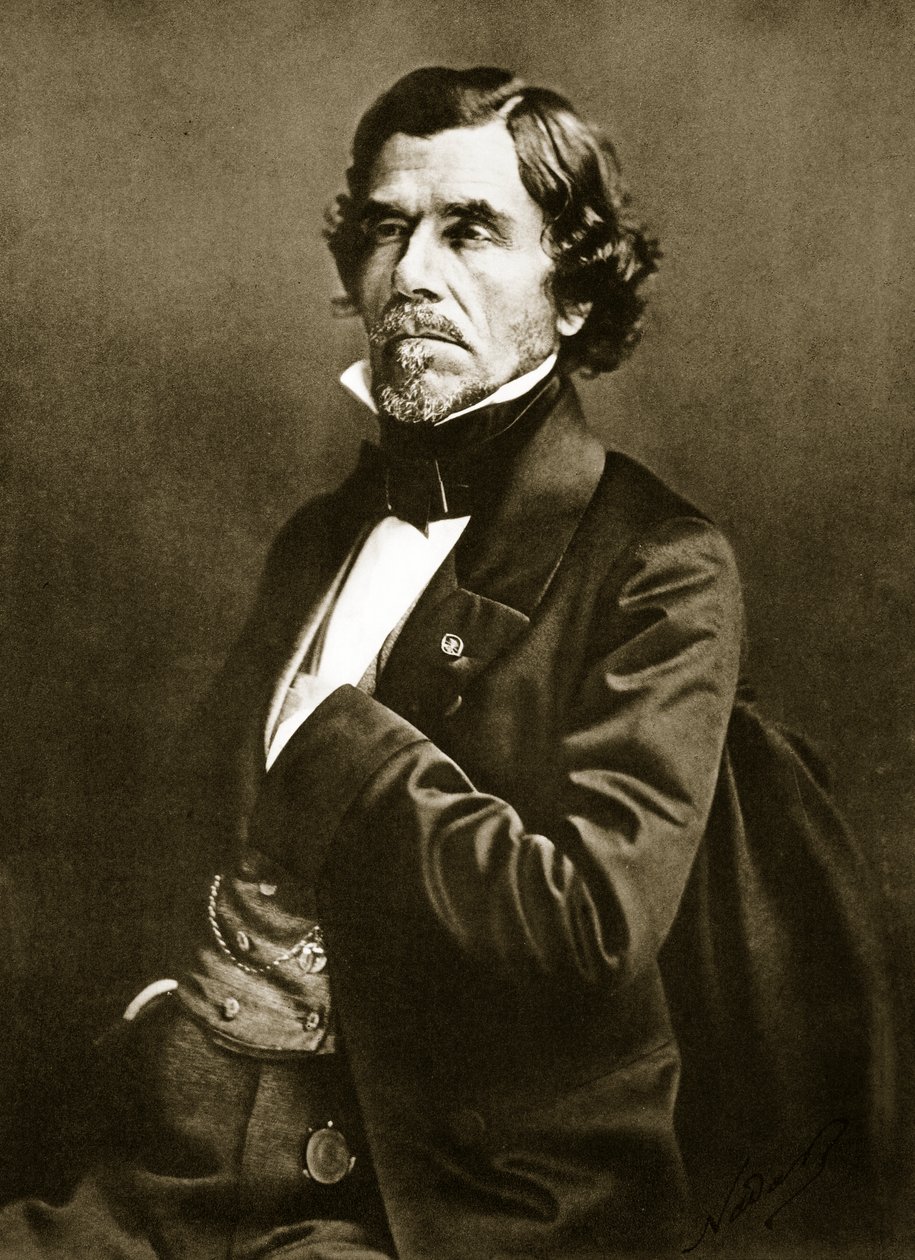 Eugene Delacroix (1798-1863) (sepiafoto) af Nadar