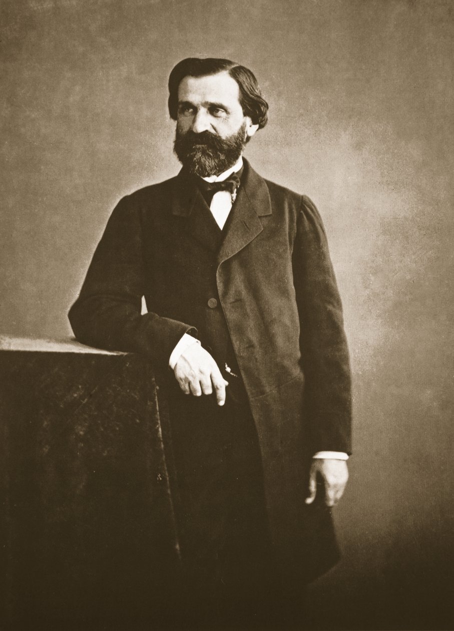 Guiseppe Verdi, 1860 (fotografering) af Nadar