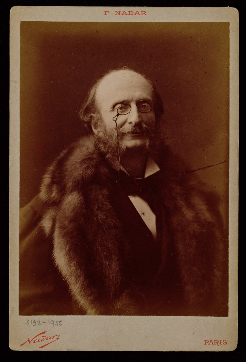 Jacques Offenbach (1819-80), tysk komponist, portrætfotografi af Nadar