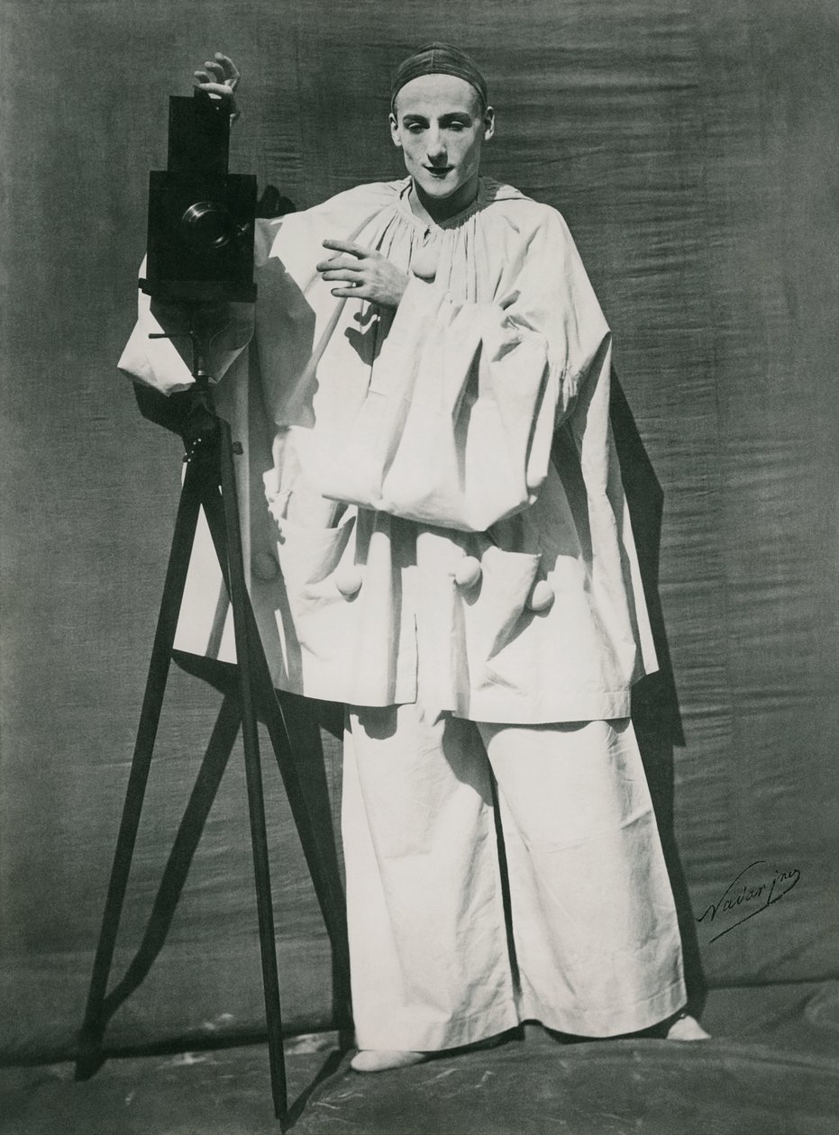 Portræt af Jean Charles Deburau (1829-73) som Pjerrot, ca. 1850-60 af Nadar