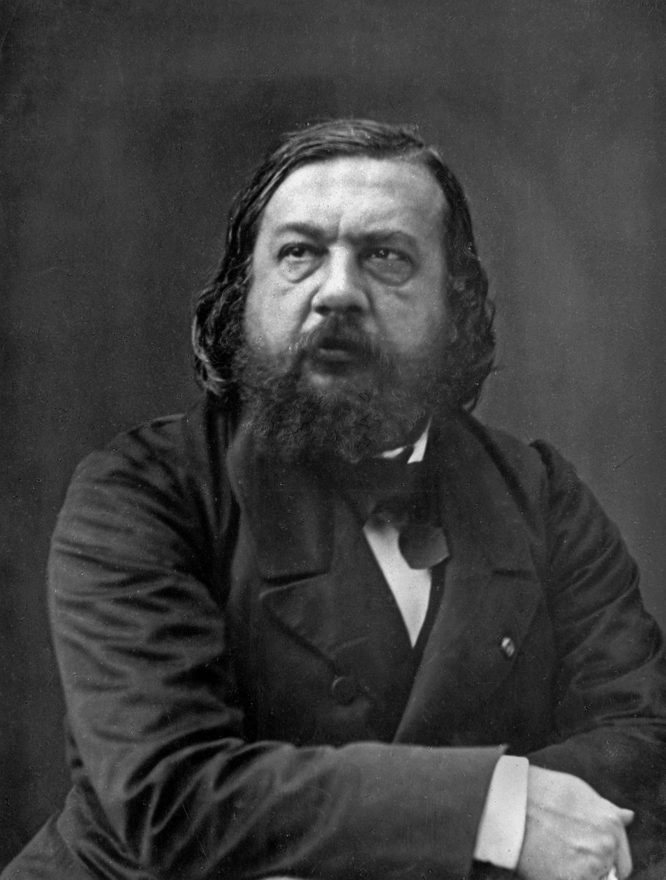 Theophile Gautier (1811-1872) fransk digter, romanforfatter, dramatisk forfatter og kritiker her i 1856 billede af Felix Nadar taget fra Disderi Album (n.16 side 3) af Nadar