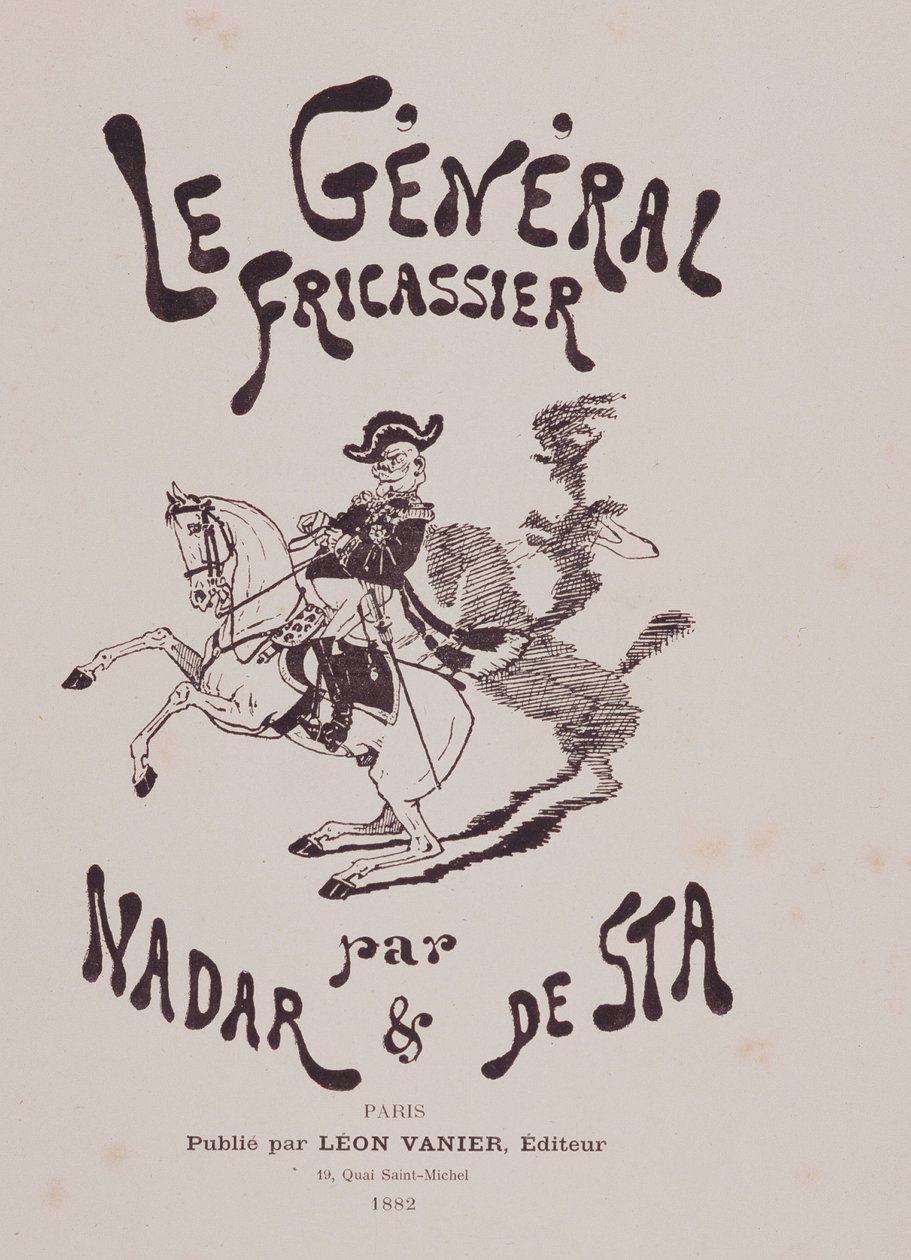 Bogen "den generelle fricassier" af Gaspard Felix Tournachon dit Felix Nadar (1820-1910) og Henri De Sta (1846-1920). Leon Vanier redaktør af Nadar