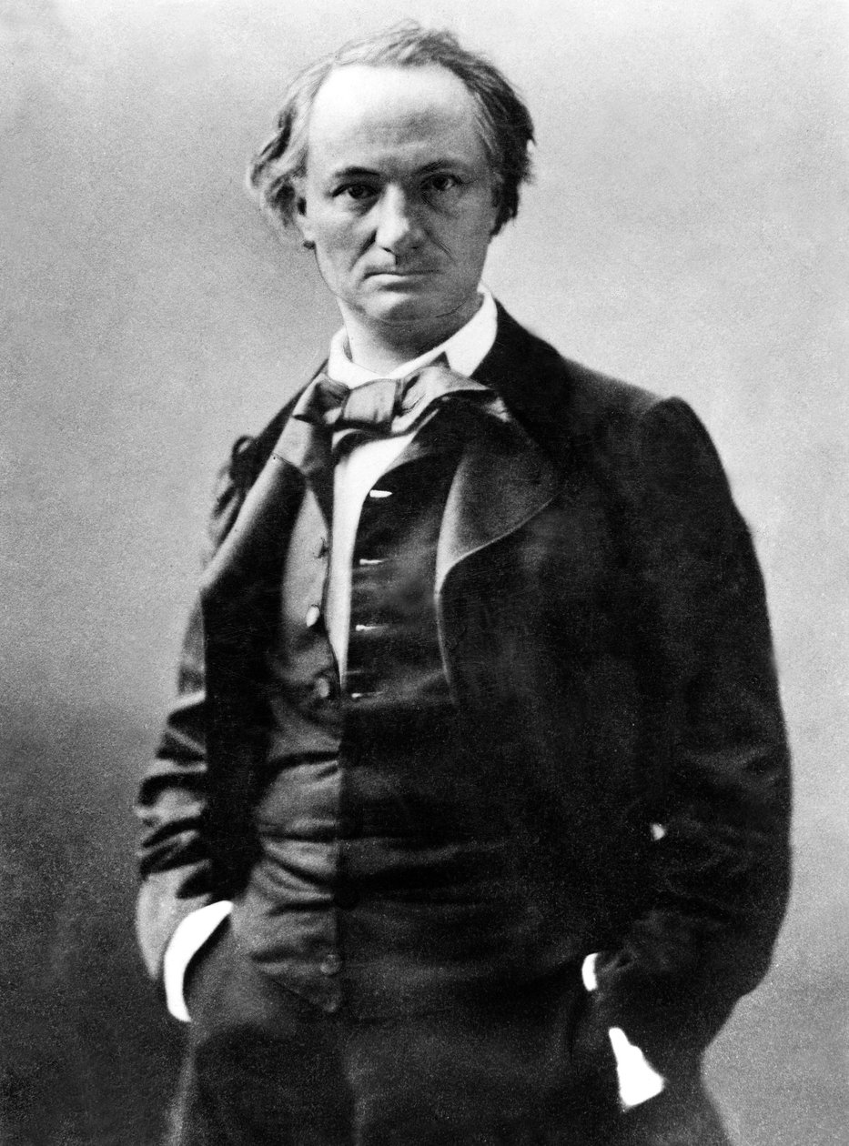 Charles Baudelaire (1821 - 1867) fransk digter, foto af Gaspard Felix Tournachon aka Felix Nadar (1820-1910) ca. 1858 af Nadar