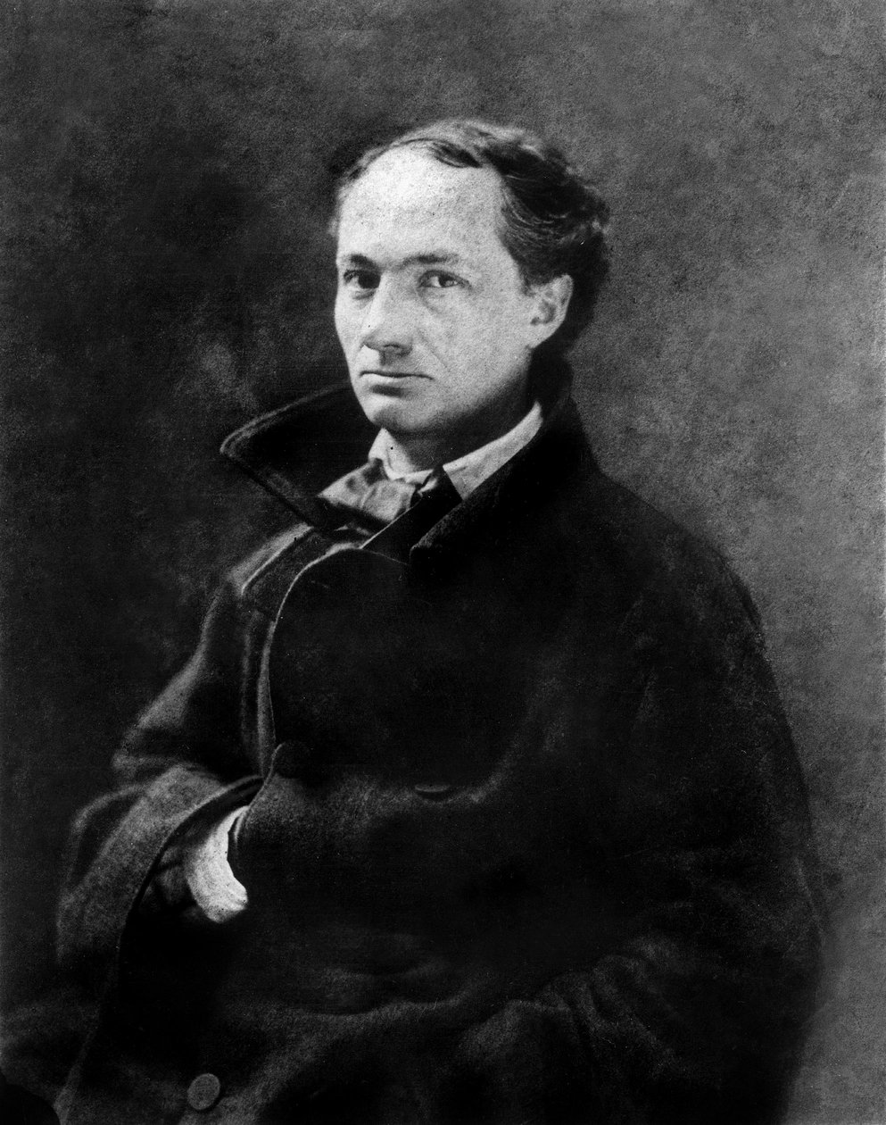 Charles Baudelaire (1821 - 1867) jeune , vers 1850 , foto af Gaspard Felix Tournachon dit Felix Nadar (1820 - 1910) samling BNF - Fransk digter Charles Baudelaire (1821 - 1867), da han var ung, omkring 1850, phioto af Nadar af Nadar