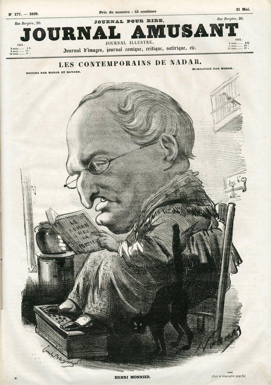 Forside til "Le Journal Amusant", 05. maj 1859 (gravering) af Nadar