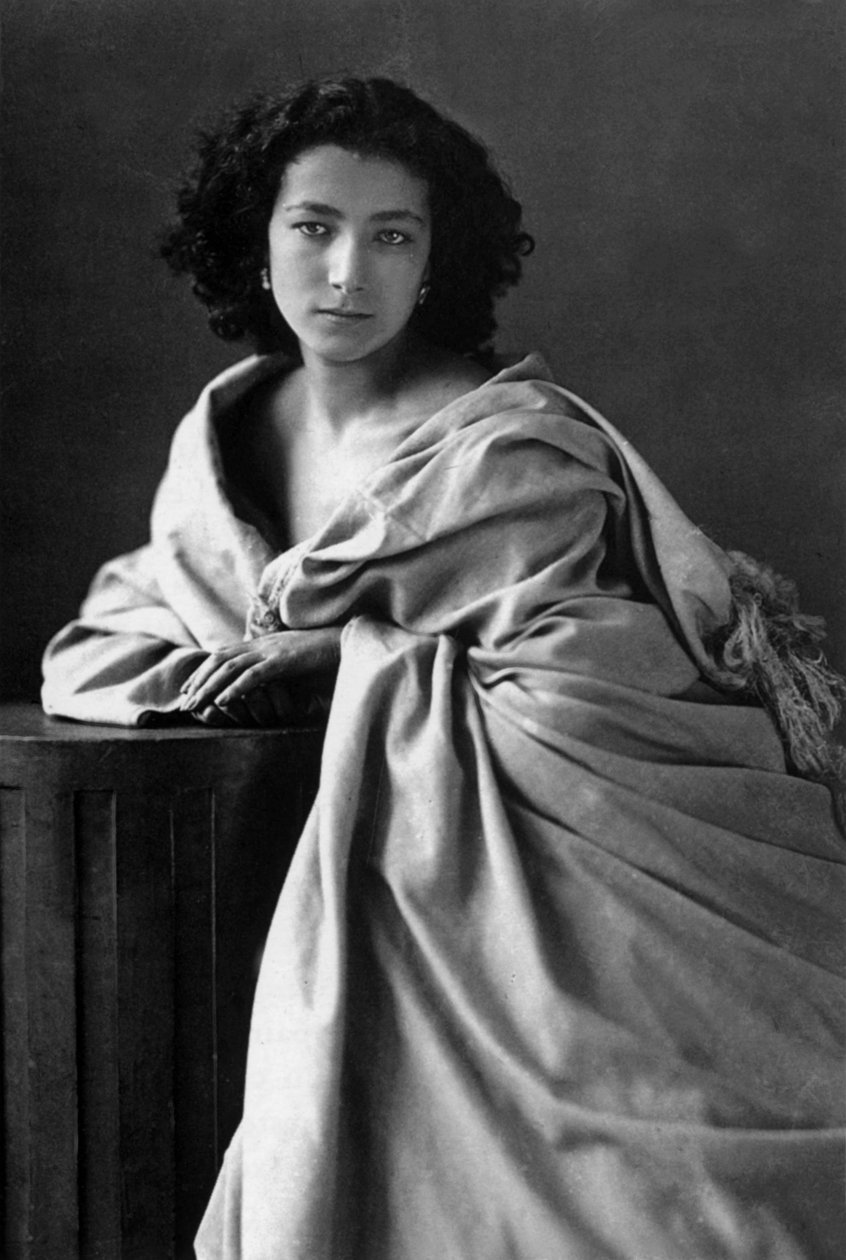 Den franske skuespillerinde Sarah Bernhardt (1844-1923), foto af Nadar (1820-1910) af Nadar