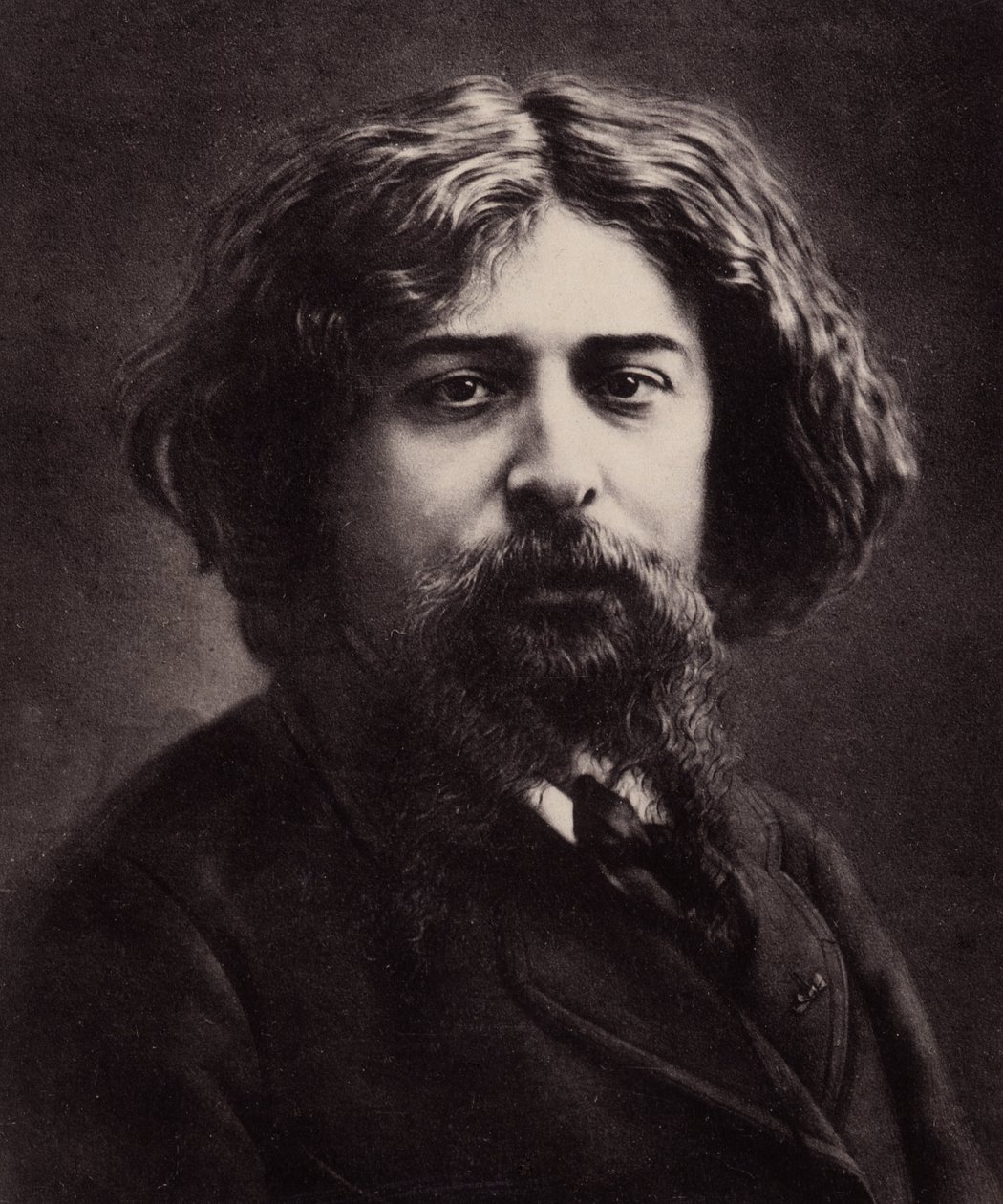 Portræt af Alphonse Daudet (1840-1897), fransk forfatter (foto) af Nadar