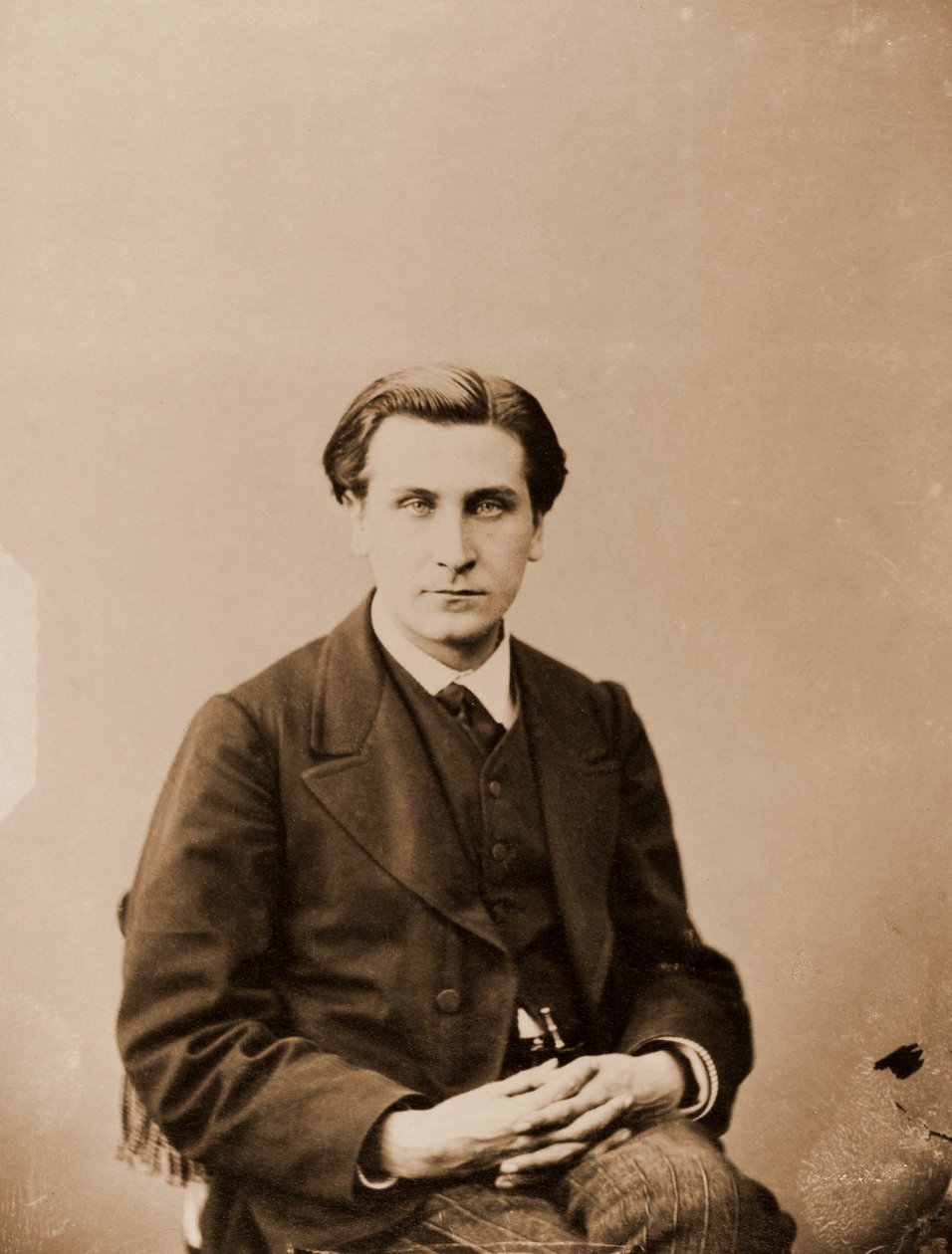 Portræt af Francois Coppee, digter 1842-1908 (foto) af Nadar