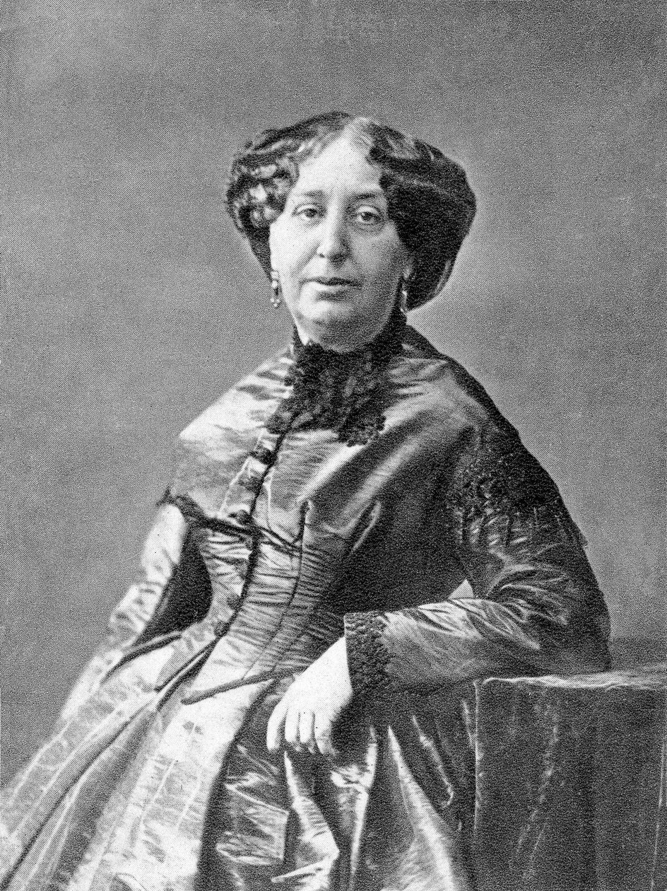 forfatter George Sand (1804-1876) ca. 1860, foto af Nadar maj 1852 af Nadar
