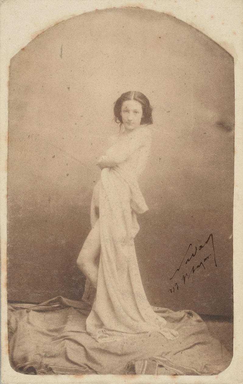 [Draperet stående nøgen], 1856-59. af Nadar