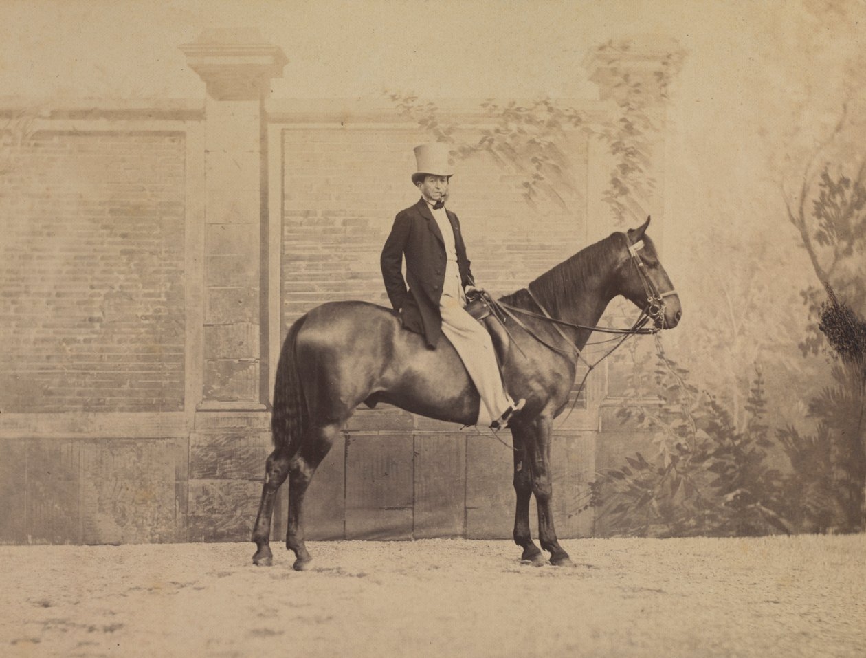 Mand på en hest, ca. 1860