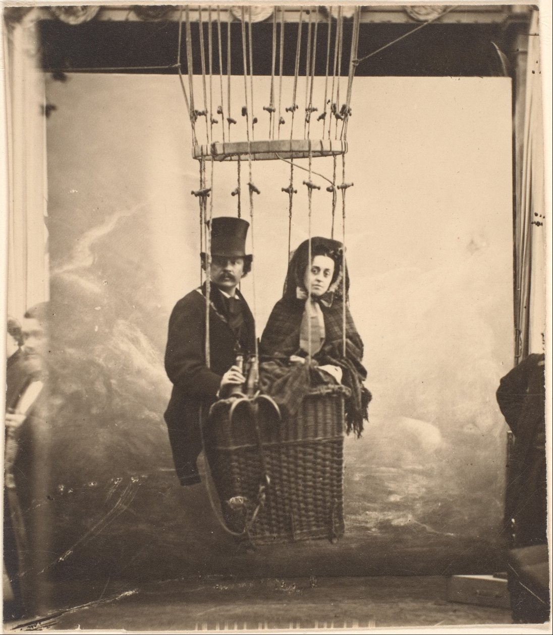 [Nadar med sin kone, Ernestine, i en luftballon] af Nadar